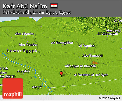 Physical Panoramic Map of Kafr Abū Na`īm