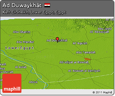 Physical Panoramic Map of Ad Duwaykhāt