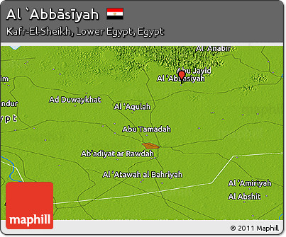 Physical Panoramic Map of Al `Abbāsīyah