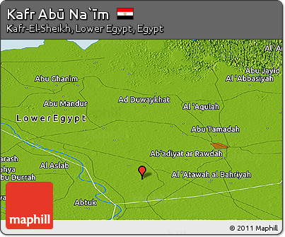 Physical Panoramic Map of Kafr Abū Na`īm