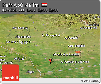 Satellite Panoramic Map of Kafr Abū Na`īm