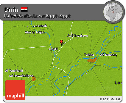 Physical 3D Map of Dirîn
