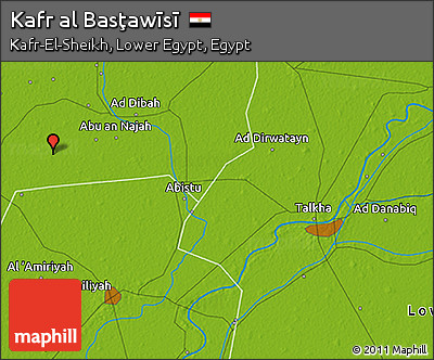 Physical 3D Map of Kafr Al Basţawīsī