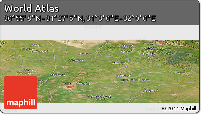 Satellite Panoramic Map of the Area around 31° 11' 6" N, 31° 31' 29" E