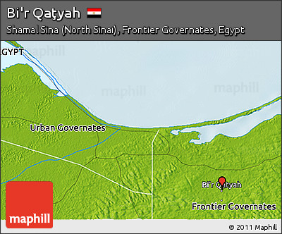 Physical 3D Map of Bi'r Qaţyah