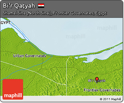 Physical 3D Map of Bi'r Qaţyah