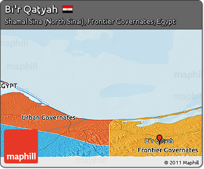 Political Panoramic Map of Bi'r Qaţyah