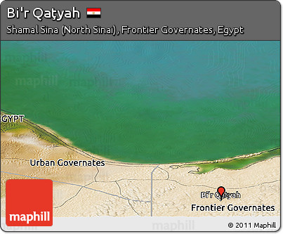Satellite Panoramic Map of Bi'r Qaţyah