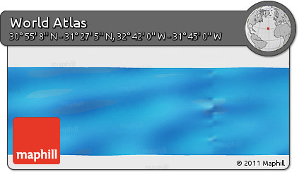 Physical Panoramic Map of the Area around 31° 11' 6" N, 32° 13' 30" W