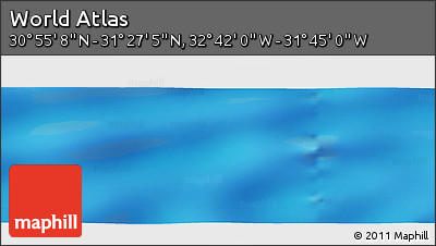 Physical Panoramic Map of the Area around 31° 11' 6" N, 32° 13' 30" W