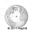 Outline Map of the Area around 31° 11' 6" N, 33° 55' 29" W, rectangular outline