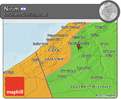 Political 3D Map of Nirim