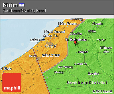 Political 3D Map of Nirim