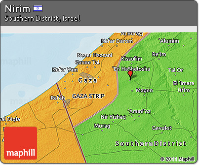 Political 3D Map of Nirim