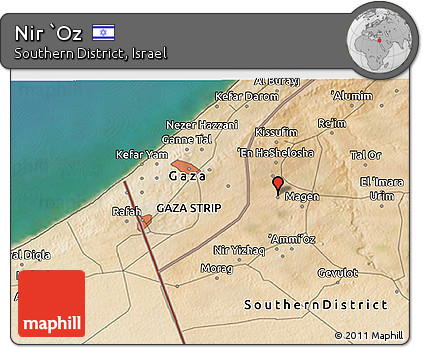 Satellite 3D Map of Nir `Oz