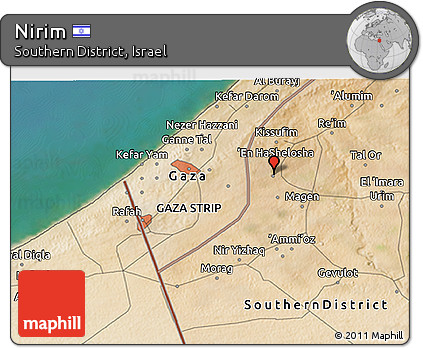 Satellite 3D Map of Nirim
