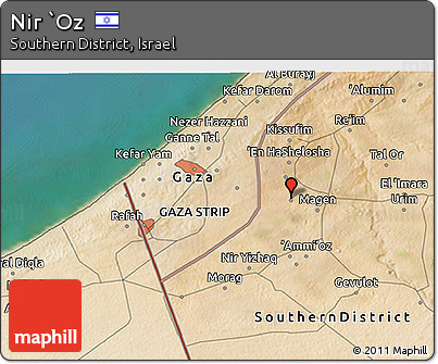 Satellite 3D Map of Nir `Oz