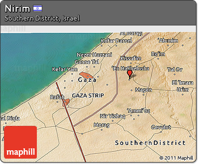 Satellite 3D Map of Nirim