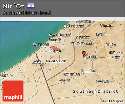 Satellite 3D Map of Nir `Oz