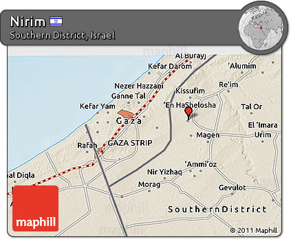 Shaded Relief 3D Map of Nirim