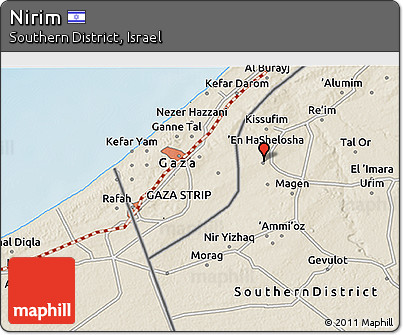Shaded Relief 3D Map of Nirim
