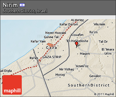 Shaded Relief 3D Map of Nirim