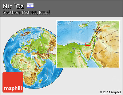 Physical Location Map of Nir `Oz