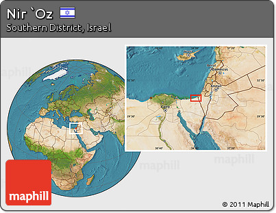Satellite Location Map of Nir `Oz