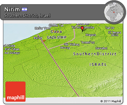 Physical Panoramic Map of Nirim