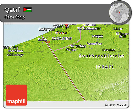 Physical Panoramic Map of Qatif