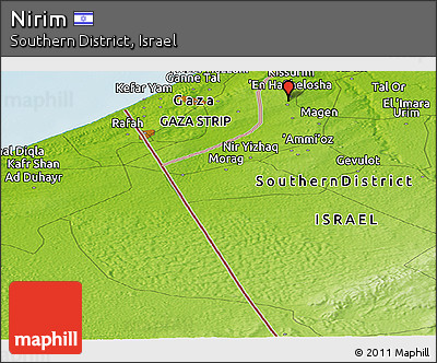 Physical Panoramic Map of Nirim
