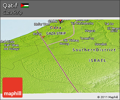 Physical Panoramic Map of Qatif