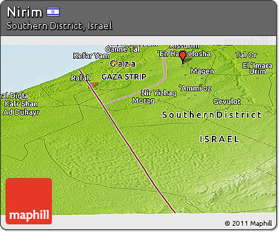 Physical Panoramic Map of Nirim