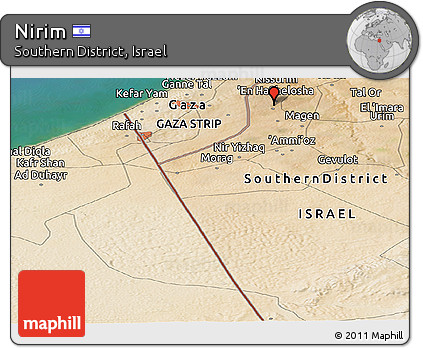 Satellite Panoramic Map of Nirim