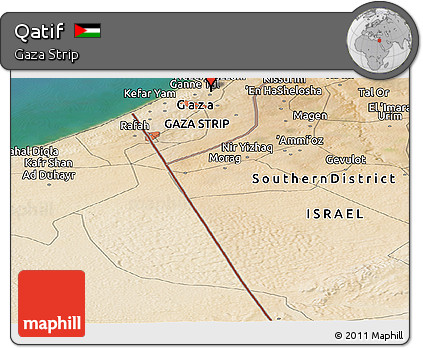 Satellite Panoramic Map of Qatif