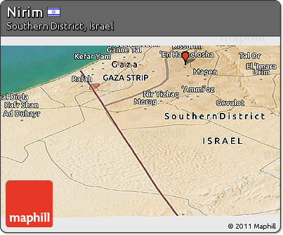 Satellite Panoramic Map of Nirim