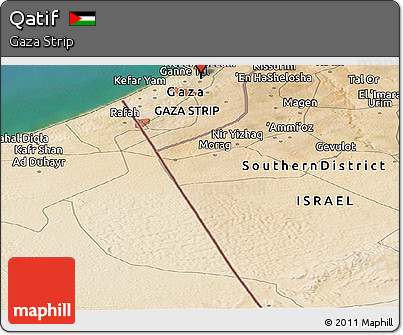 Satellite Panoramic Map of Qatif