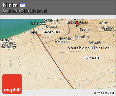 Satellite Panoramic Map of Nirim