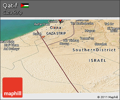 Satellite Panoramic Map of Qatif