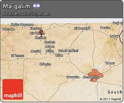 Satellite 3D Map of Ma`galim