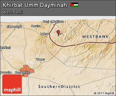Satellite 3D Map of Khirbat Umm Dayminah