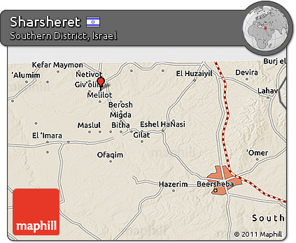 Shaded Relief 3D Map of Sharsheret