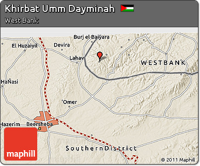 Shaded Relief 3D Map of Khirbat Umm Dayminah
