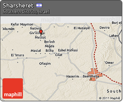 Shaded Relief 3D Map of Sharsheret