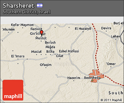 Shaded Relief 3D Map of Sharsheret