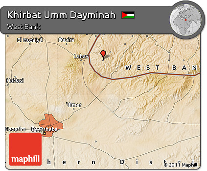 Satellite Map of Khirbat Umm Dayminah