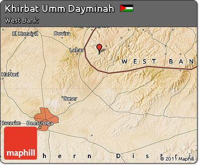 Satellite Map of Khirbat Umm Dayminah