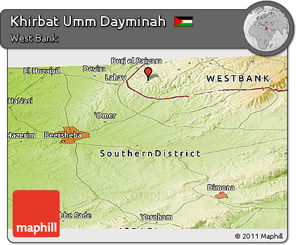Physical Panoramic Map of Khirbat Umm Dayminah