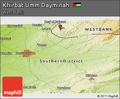 Physical Panoramic Map of Khirbat Umm Dayminah