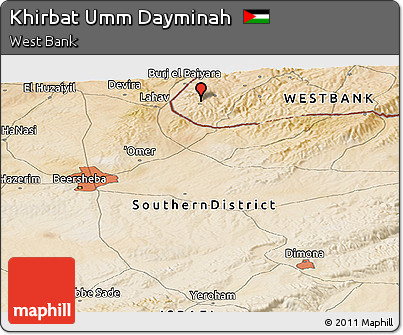 Satellite Panoramic Map of Khirbat Umm Dayminah
